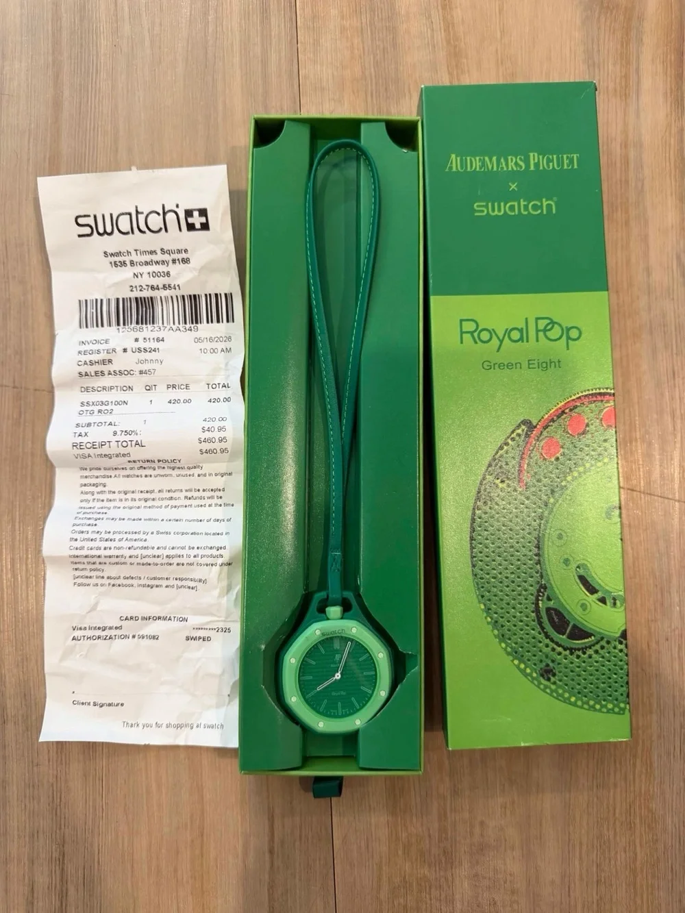 Swatch Green Royal Pop Octagonal Pendant Watch